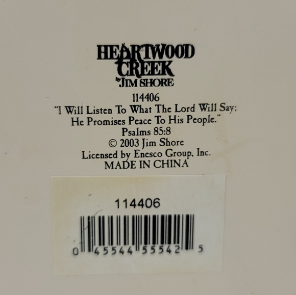 Jim Shore 114406 I Will Listen To What The Lord Will Say Resin Angel Psalms 85:8 - Picture 10 of 11